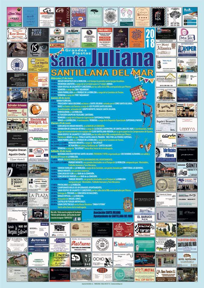 Cartel Fiestas Santa Juliana 2018