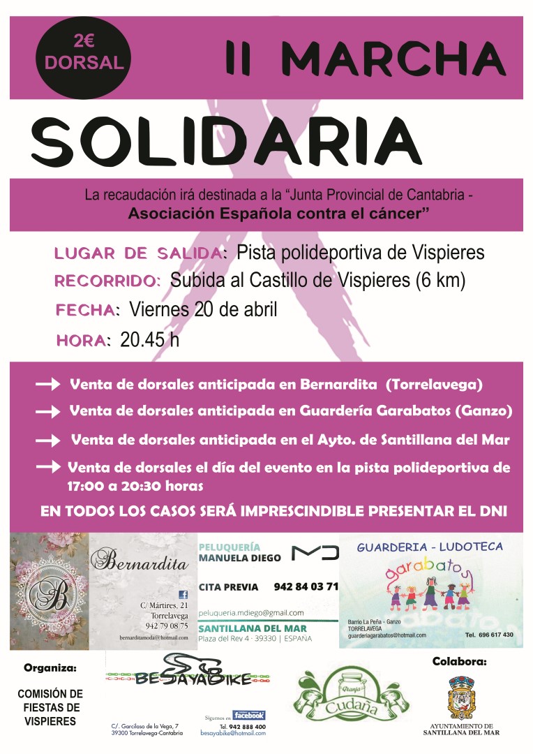 cartel II Marcha Solidaria Vispieres