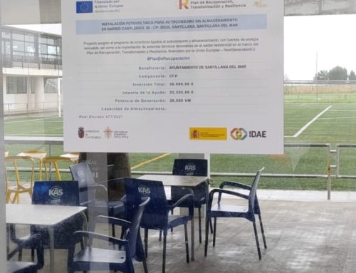 Instalación fotovoltaica en el polideportivo municipal subvencionada por el Gobierno de Cantabria al amparo de la Orden IND/20/2022 en el marco del Plan de Recuperación, Transformación y Resiliencia