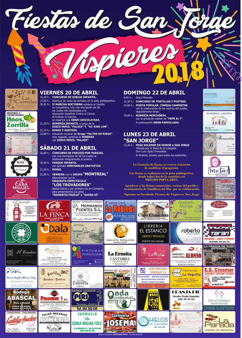 Cartel Fiestas de San Jorge en Vispieres 2018
