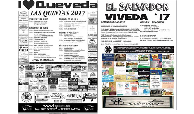Las localidades de Viveda y Las Quintas celebran este fin de semana sus Fiestas Patronales